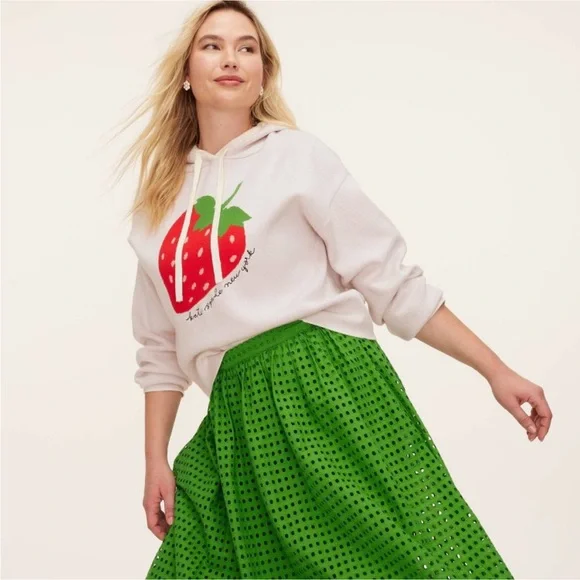 ♠️ Strawberry Hooded Sweatshirt Medium - Kate Spade New York x Target - Picture 3 of 5